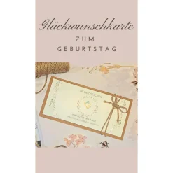 Geburtstagskarte Die Welt ist schön, weil du mit drauf bist – Handgemachte Karte für Geldgeschenke & Gutscheine