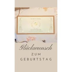 Geburtstagskarte Die Welt ist schön, weil du mit drauf bist – Handgemachte Karte für Geldgeschenke & Gutscheine