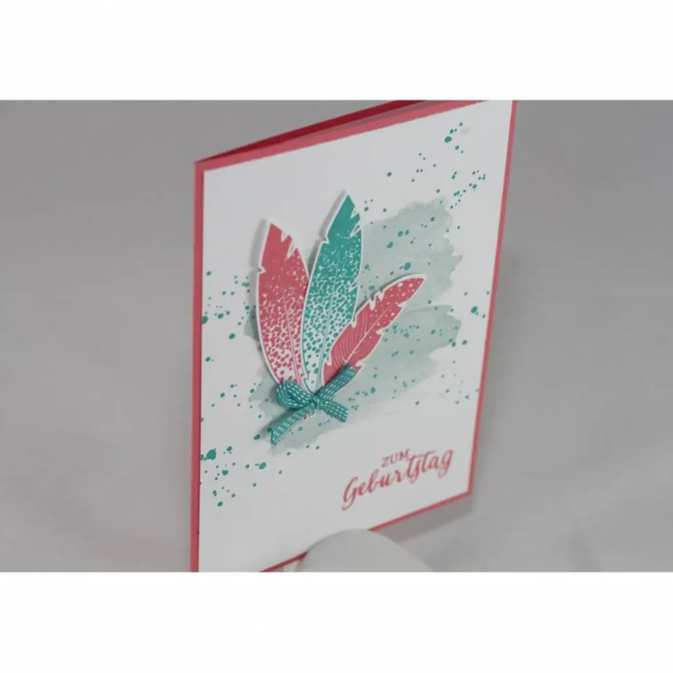 Geburtstagskarte "Federn"