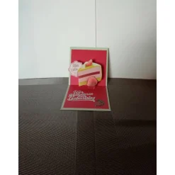 Geburtstagskarte für eine Frau, Geburtstagstorte, mint, rot