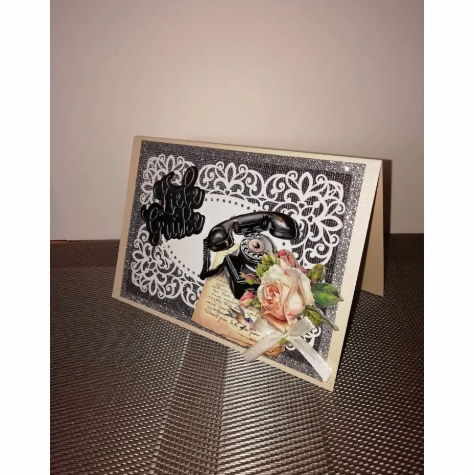 Geburtstagskarte für eine Frau oder einen Mann, vintage