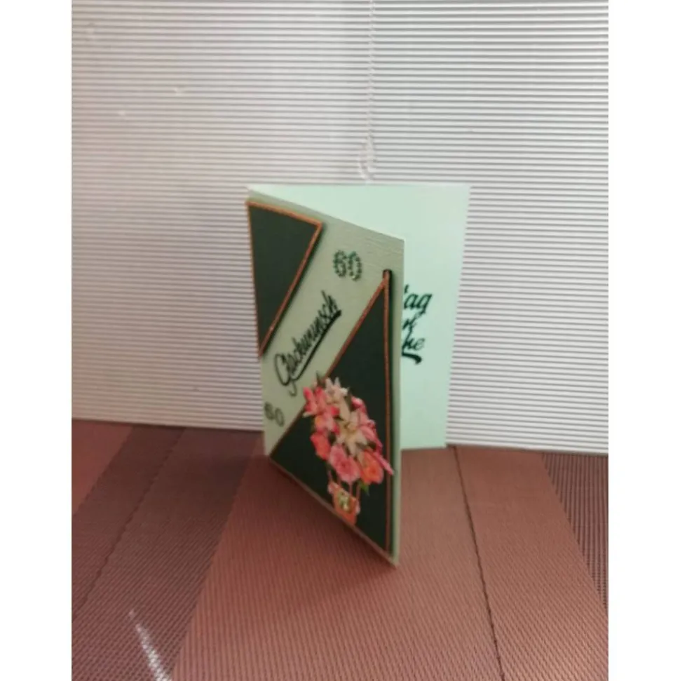 Geburtstagskarte für eine Frau zum 60 mit Blumen