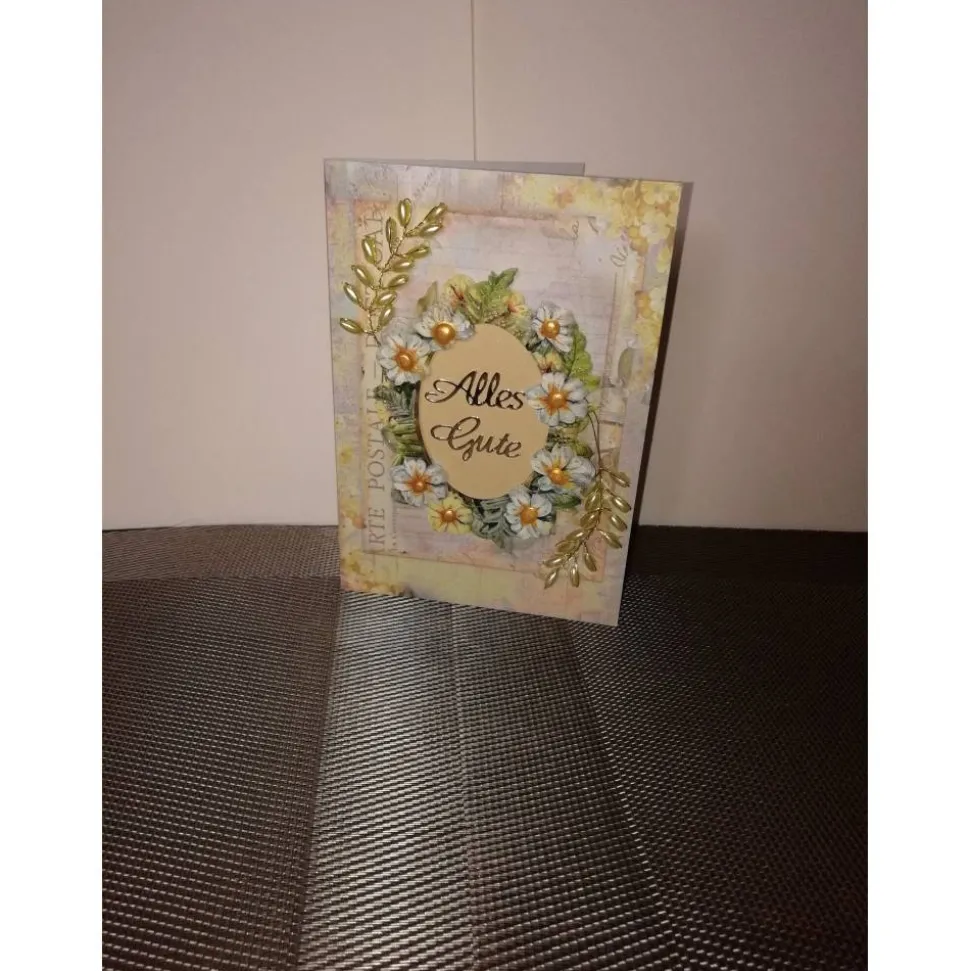 Geburtstagskarte für eine Frau, verspielt mit Blumen