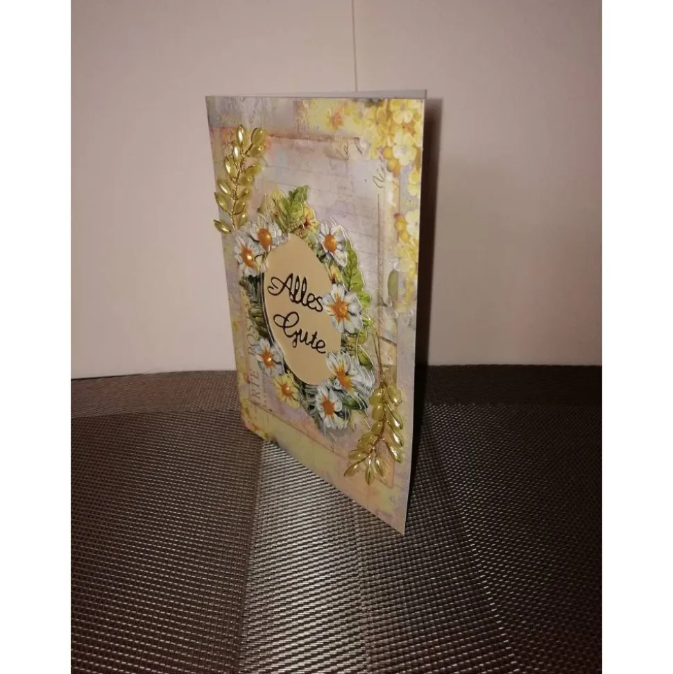 Geburtstagskarte für eine Frau, verspielt mit Blumen