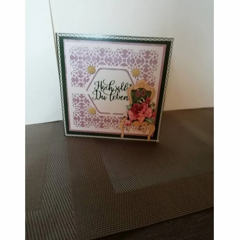 Geburtstagskarte für eine Frau in weiss + grün