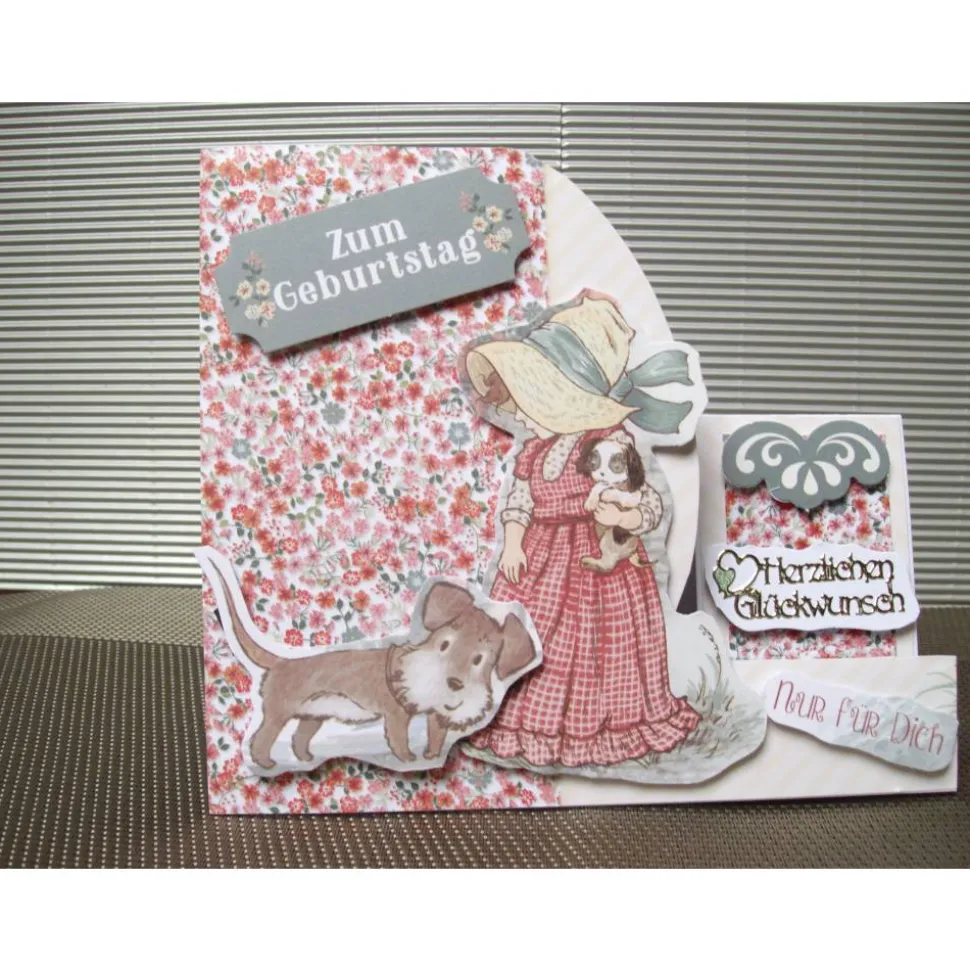 Geburtstagskarte für eine Frau oder einem kleinen Mädchen, verspielt