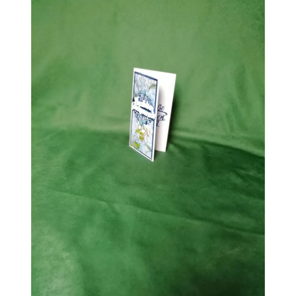 Geburtstagskarte für eine Frau in blautönen mit Blumen