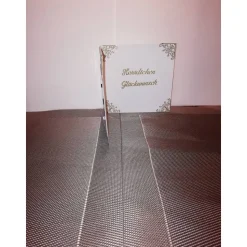 Geburtstagskarte für eine Frau in weiss/rosa