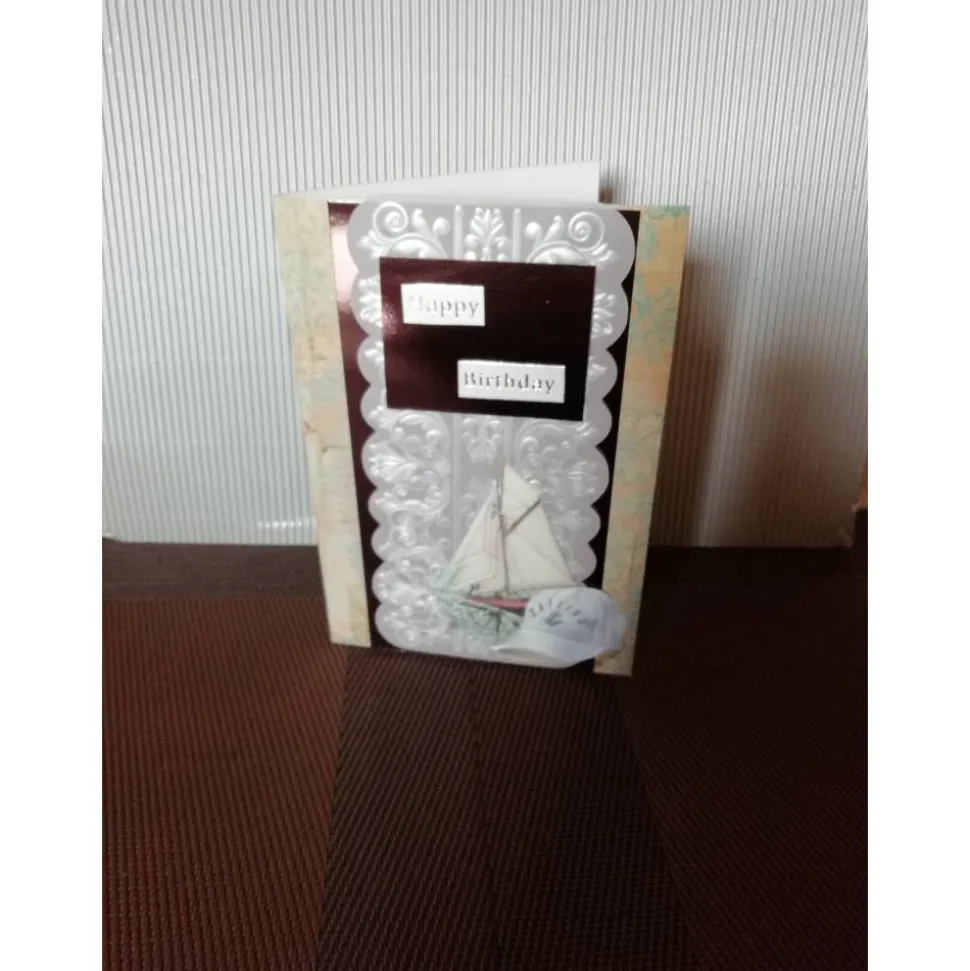 Geburtstagskarte für einen Mann mit einem Segelschiff