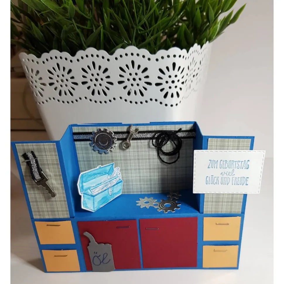 Geburtstagskarte für Männer "Werkbank"