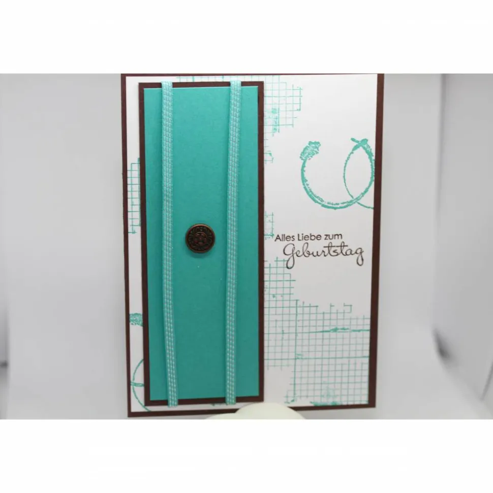 Geburtstagskarte für Männer in türkis und braun