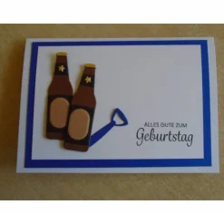Geburtstagskarte Glückwunschkarte  Geburtstag Grußkarte Mann Bier Geburtstag Runder Geburtstag, 30 40 50 60 Bierflasche