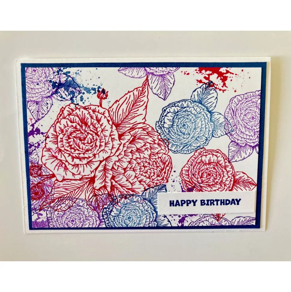 Geburtstagskarte Glückwunschkarte Blumen Handarbeit 3D