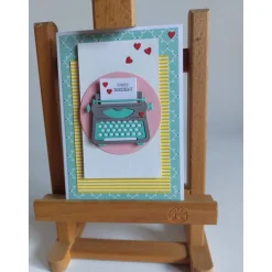 Geburtstagskarte, Glückwunschkarte mit Motiv Schreibmaschine zum Geburtstag