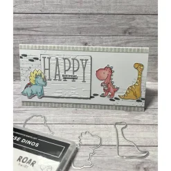 Geburtstagskarte „Happy Birthday“ Dinos Glückwunschkarte Grußkarte Kinder Handmade Stampin‘ Up!