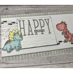 Geburtstagskarte „Happy Birthday“ Dinos Glückwunschkarte Grußkarte Kinder Handmade Stampin‘ Up!