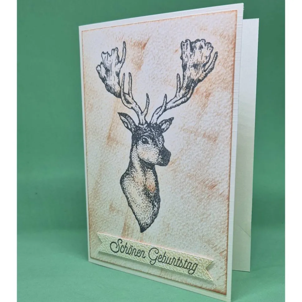 Geburtstagskarte Hirsch / Geburtstagskarte mit Spruch / Stilvolle Geburtstagskarte / Naturmotiv Geburtstagskarte