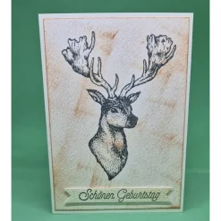 Geburtstagskarte Hirsch / Geburtstagskarte mit Spruch / Stilvolle Geburtstagskarte / Naturmotiv Geburtstagskarte