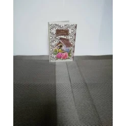 Geburtstagskarte in cremebraun mit einem Singvogel