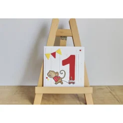 Geburtstagskarte Kindergeburtstag "Geburtstagsmaus" aus der Manufaktur Karla