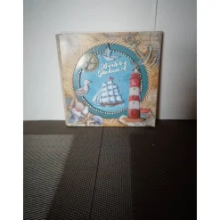 Geburtstagskarte maritim in Blau und Rot