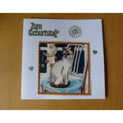 Geburtstagskarte mit Katze Grußkarte