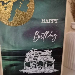 Geburtstagskarte Mond / Campingbus Geburtstagskarte / Geburtstag / Geburtstagskarte / Abenteuer Geburtstagskarte / Mond