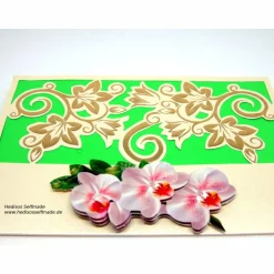 Geburtstagskarte #Orchidee und #Ranken #3-D #Handarbeit