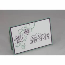 Geburtstagskarte "Schnörkel und Blüten"