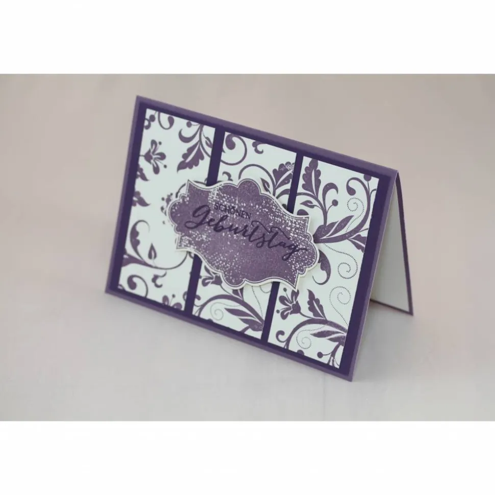 Geburtstagskarte "Schnörkel" in Violett