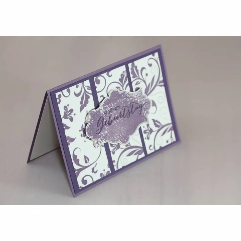 Geburtstagskarte "Schnörkel" in Violett
