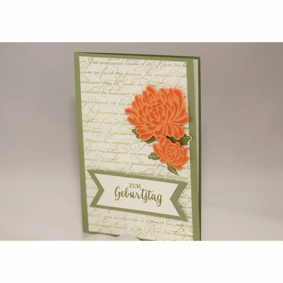 Geburtstagskarte "Schrift & Blüte"