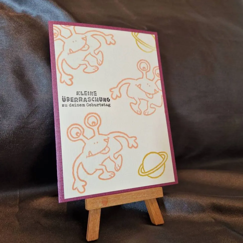 Geburtstagskarte  süße Monster  besondere Karten  kleine Überraschung  einzigartiges Design