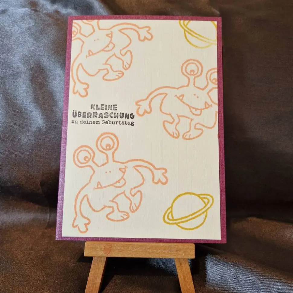Geburtstagskarte  süße Monster  besondere Karten  kleine Überraschung  einzigartiges Design