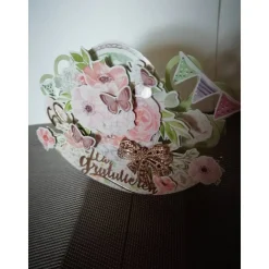 Geburtstagskarte zum 60 für eine Frau mit vielen kleinen Blumen