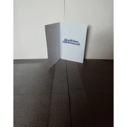 Geburtstagskarte zum 50 für eine Frau in blau/lila, verspielt, Eiffelturm