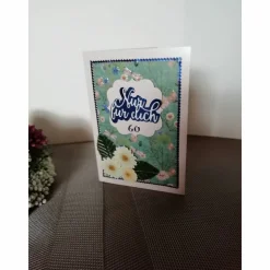 Geburtstagskarte zum 60. für eine Frau, Blumen