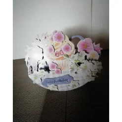 Geburtstagskarte zum 60 für eine Frau mit Blumen