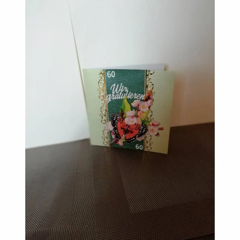 Geburtstagskarte zum 60.ten für eine Frau