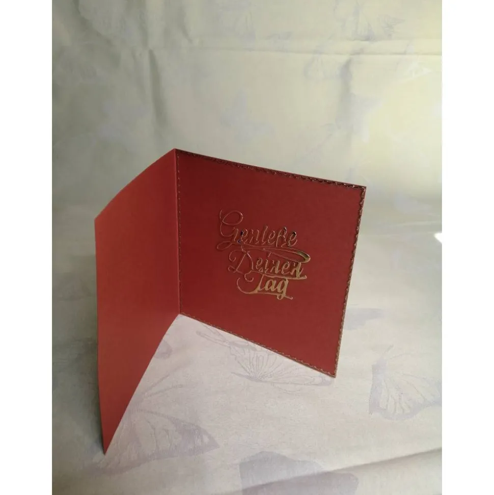 Geburtstagskarte zum 50.ten Geburtstag für naturverbundene Frau in Hellbraun