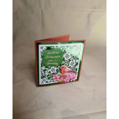 Geburtstagskarte zum 50.ten Geburtstag für naturverbundene Frau in Hellbraun