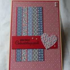 Geburtstagskarte,Glückwunschkarte mit Herz