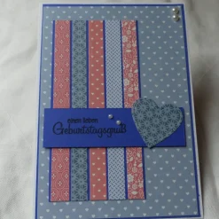 Geburtstagskarte,Glückwunschkarte mit Herz