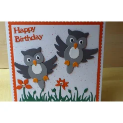 Geburtstagskarte,Kinderkarte,Eulen,