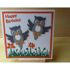 Geburtstagskarte,Kinderkarte,Eulen,