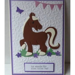 Geburtstagskarte,Kinderkarte,Pferd
