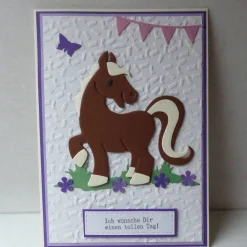 Geburtstagskarte,Kinderkarte,Pferd