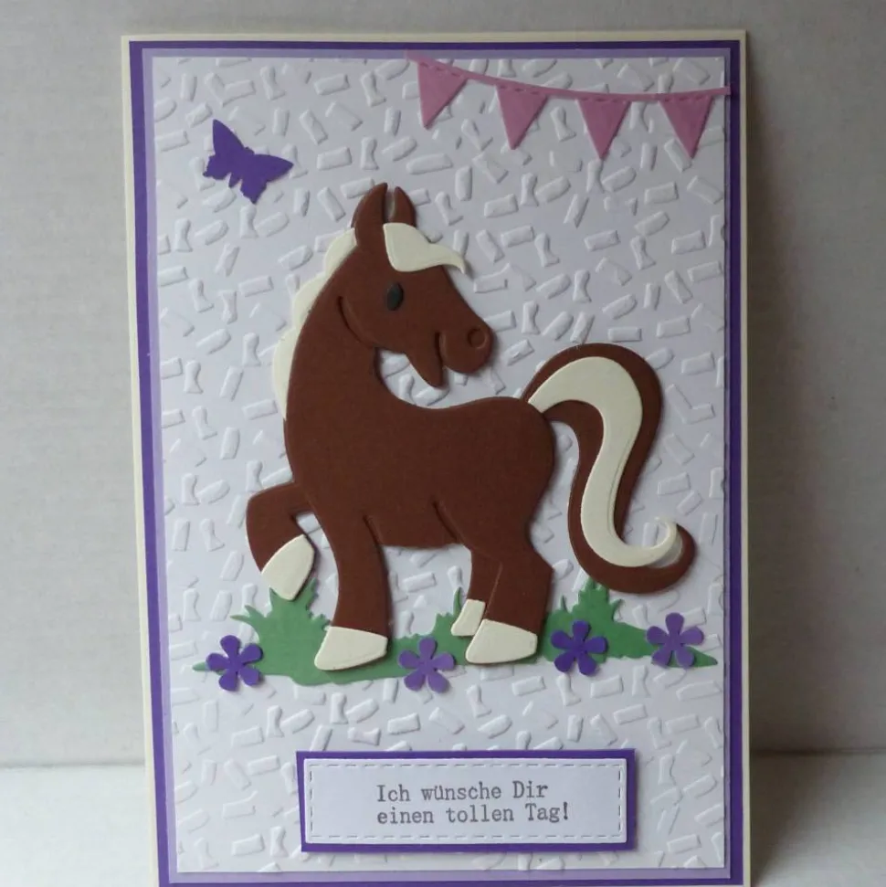 Geburtstagskarte,Kinderkarte,Pferd