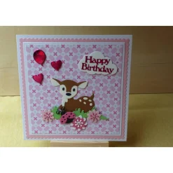 Geburtstagskarte,Kinderkarte,Reh,