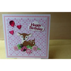 Geburtstagskarte,Kinderkarte,Reh,